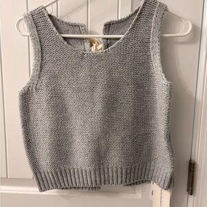 Commense Women's Heather Gray Knit Sweater Vest
